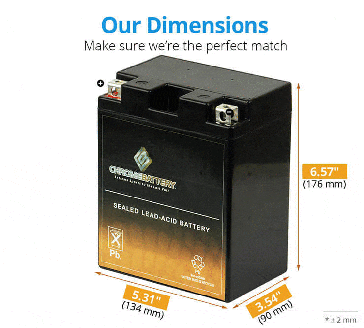 YB14A-A2 High Performance Maintenance Free AGM ATV Rechargeable Battery